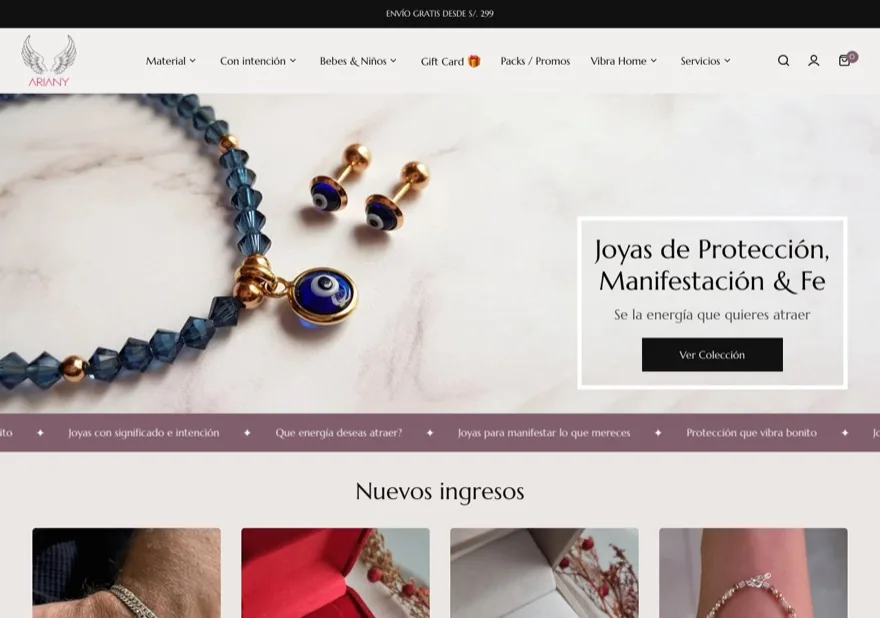 Vista previa de la tienda Ariany Joyería