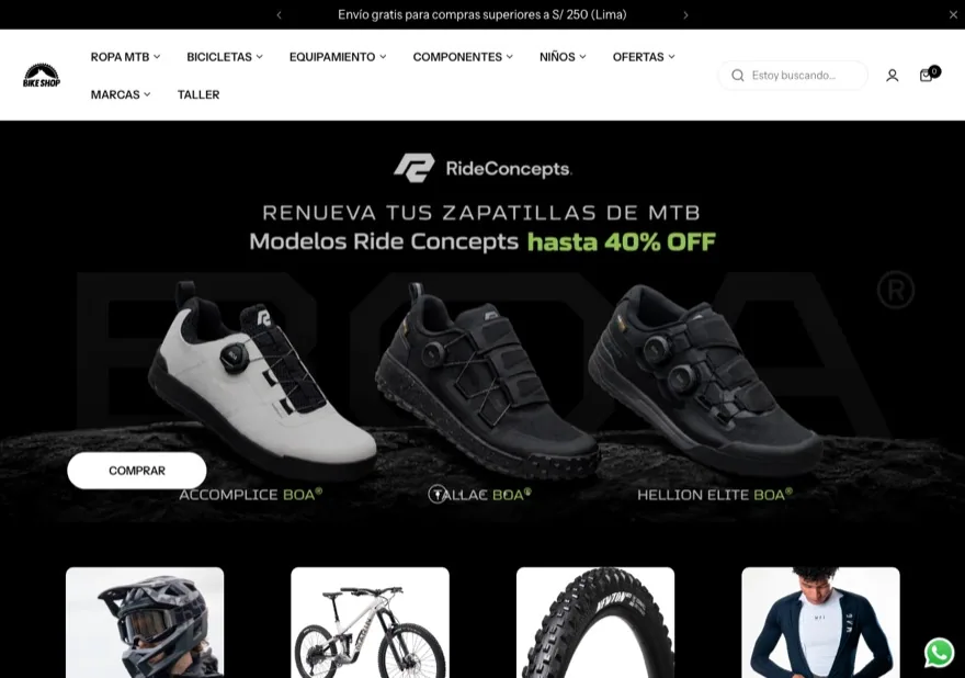 Vista previa de la tienda Bike Shop