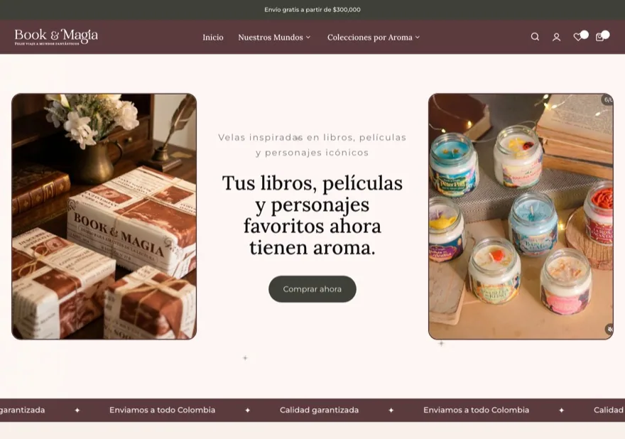 Vista previa de la tienda Booky Magia