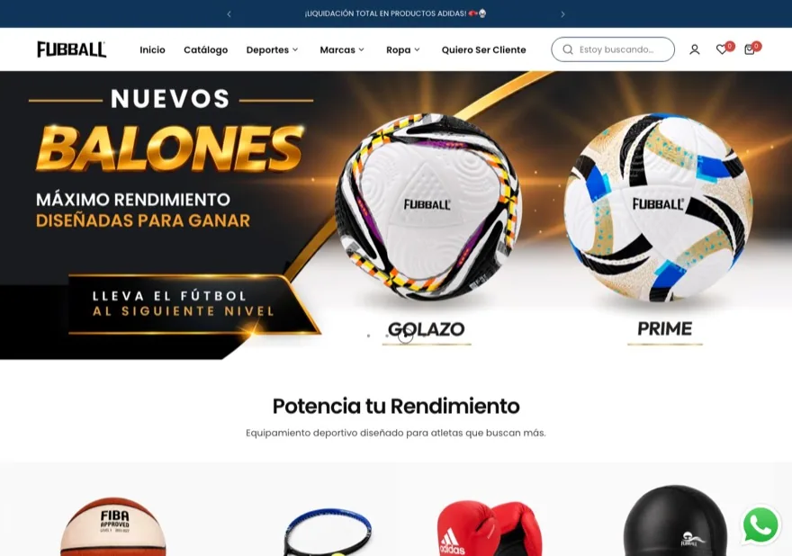 Vista previa de la tienda Fubball