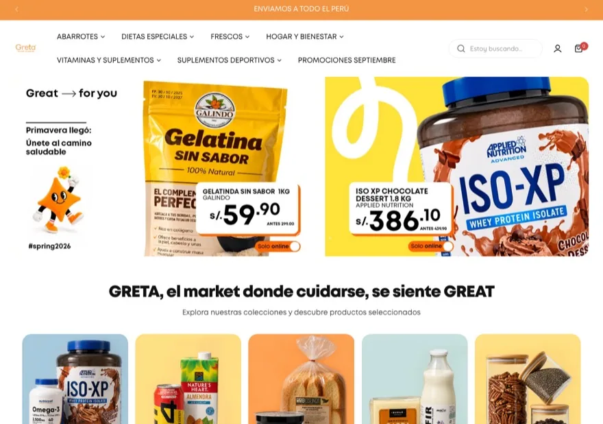 Vista previa de la tienda Greta Market