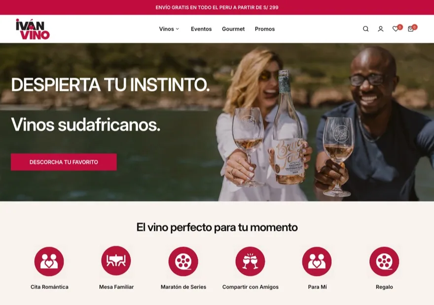 Vista previa de la tienda Iván Vino