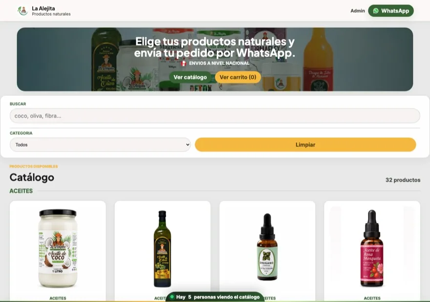 Vista previa de la tienda La Alejita
