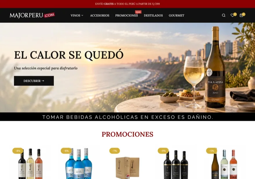 Vista previa de la tienda Major Perú