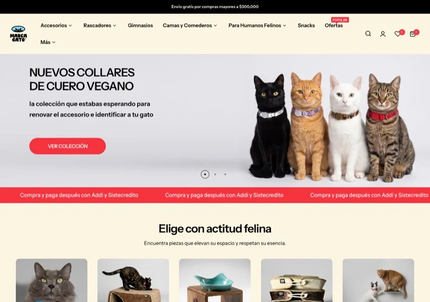 Vista previa de la tienda Marca Gato