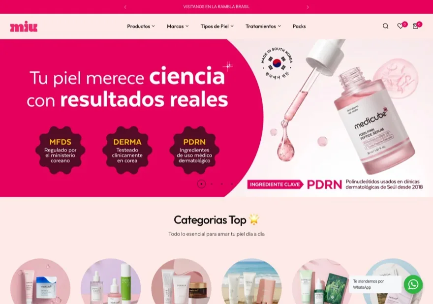 Vista previa de la tienda Miu