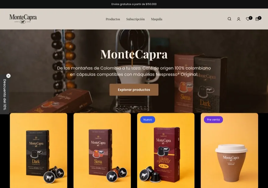 Vista previa de la tienda Monte Capra