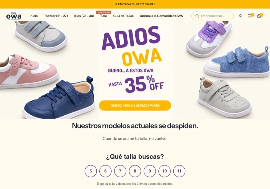 Vista previa de la tienda OWA