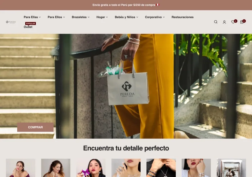 Vista previa de la tienda Platería Pereda