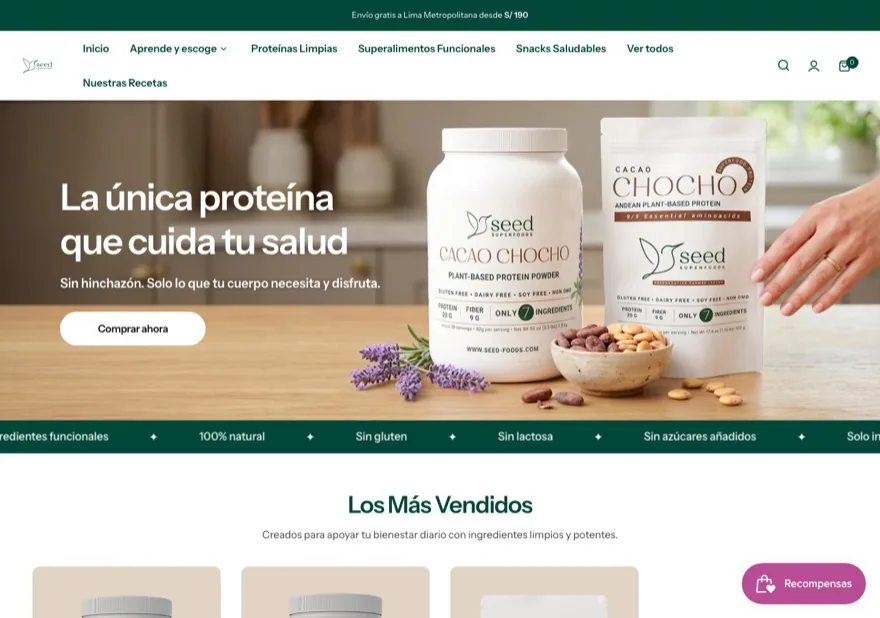 Vista previa de la tienda Seed Foods Perú