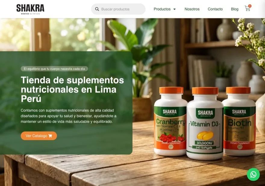 Vista previa de la tienda Shakra Supplements