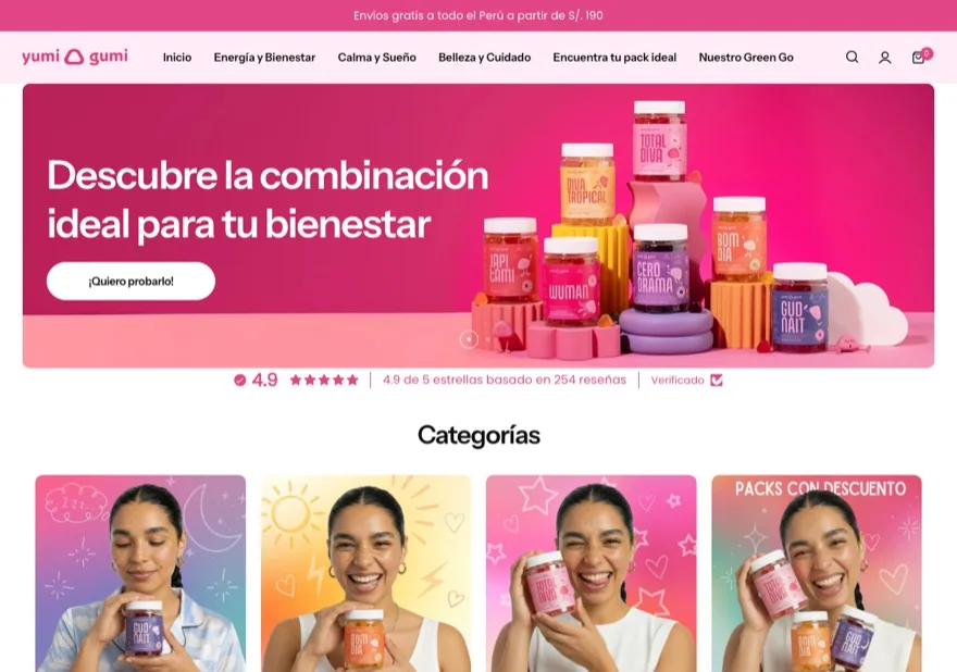 Vista previa de la tienda Yumi Gumi